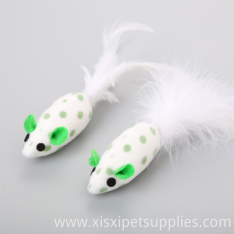2019 Wholesale candy color Plush Mouse Cat Kitten Toy Pet Toy For Cats Play Fun
